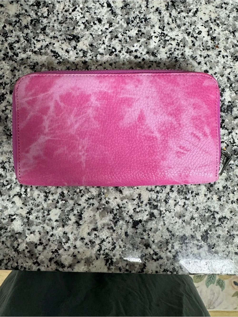 Aimee Kestenberg Pink Zip-Around Leather Wallet